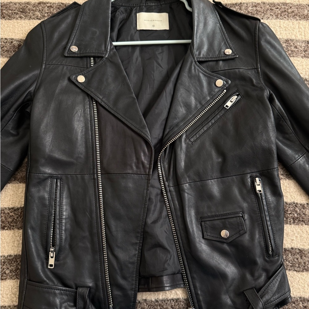 Stylish Black Leather Biker Jacket